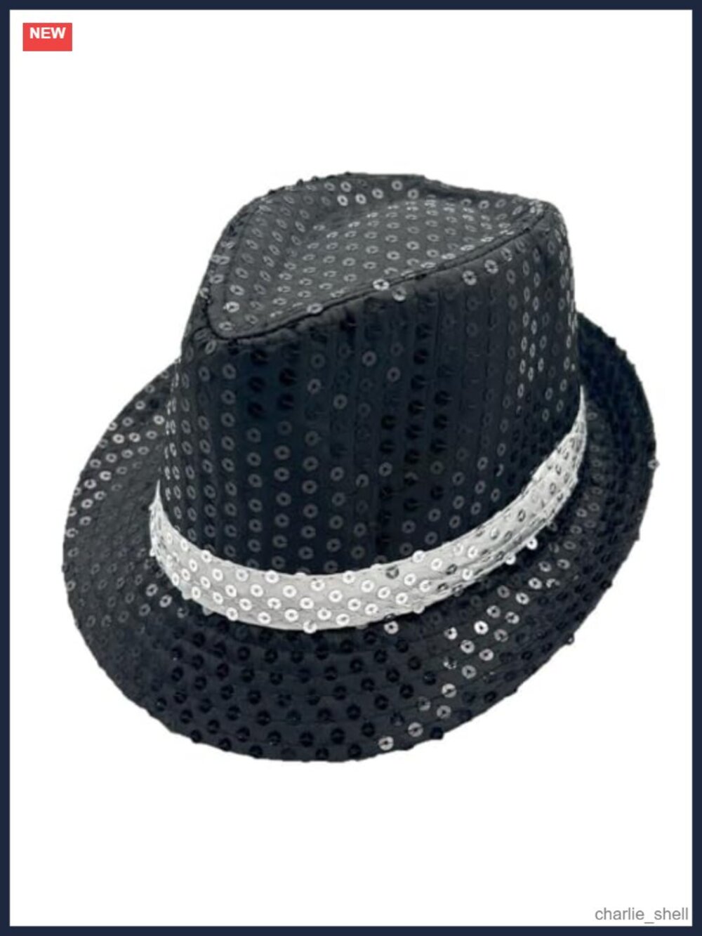 Sequin Fedora Hat Western Party Cosplay Costume Accessory